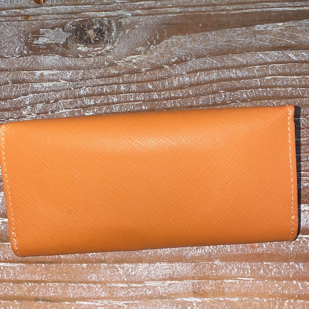 TORY BURCH Sun Glasses Eye Glasses Case Orange Gold Logo Accessories. - Picture 4 of 4